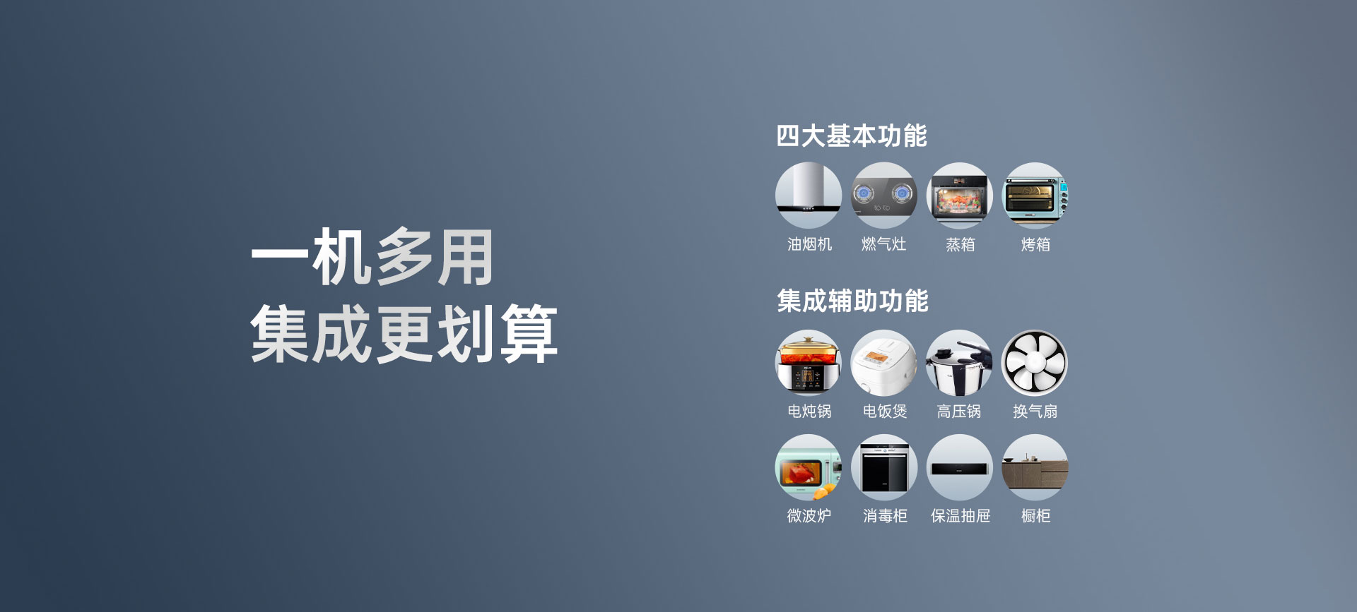 帅丰Y1蒸烤一体集成灶