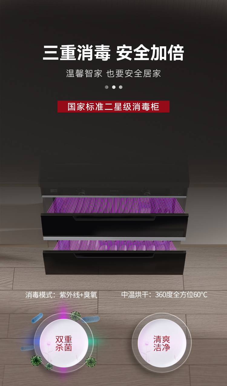 帅丰ND6消毒柜款集成灶