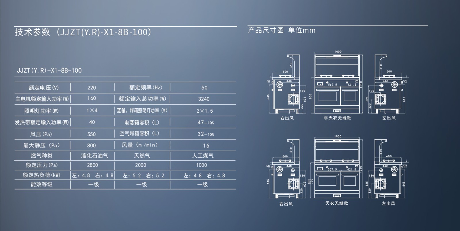 帅丰X1-8B-100集成灶