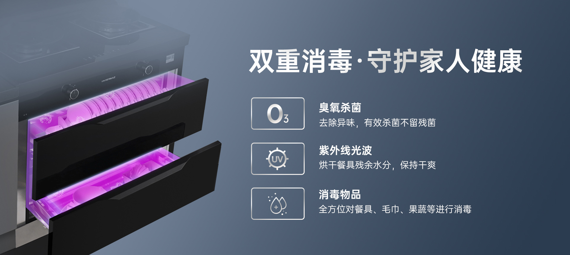 帅丰D1消毒柜款集成灶