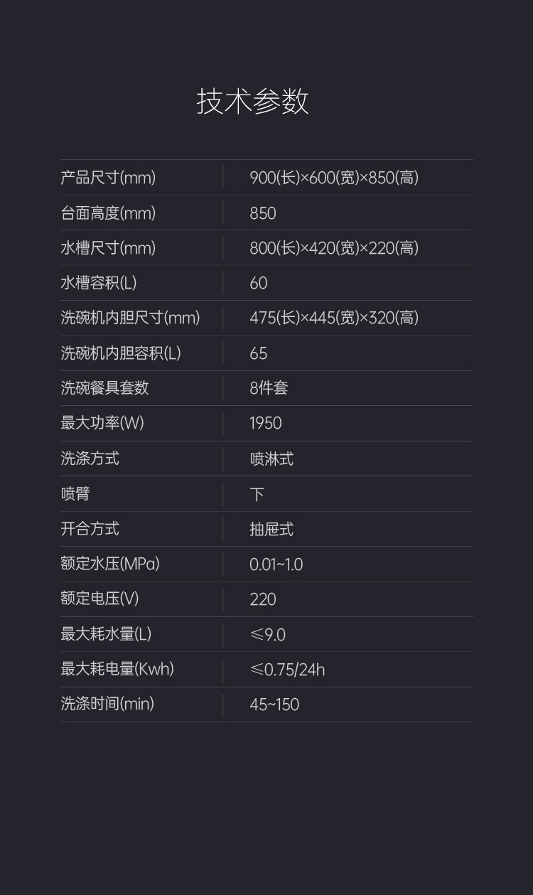 JS-X1-90S-1洗碗机集成水槽