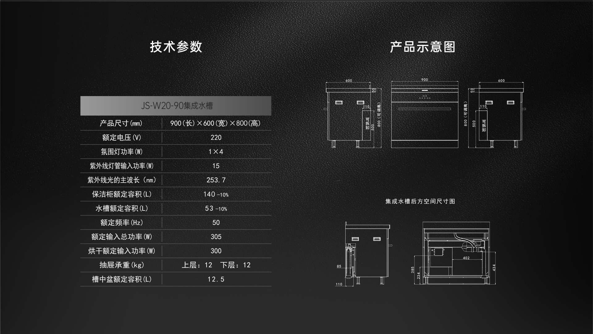JS-W20-90集成水槽