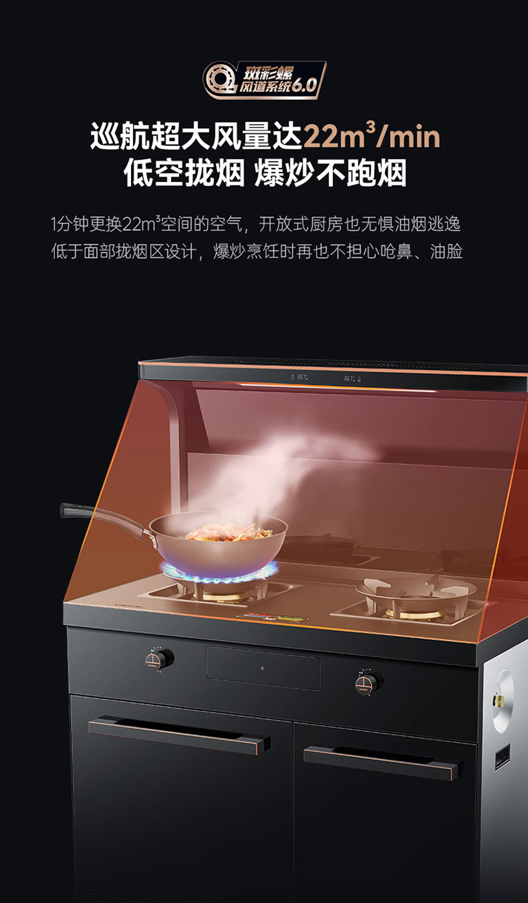 帅丰星辰X1双子星蒸烤独立(100S)集成灶