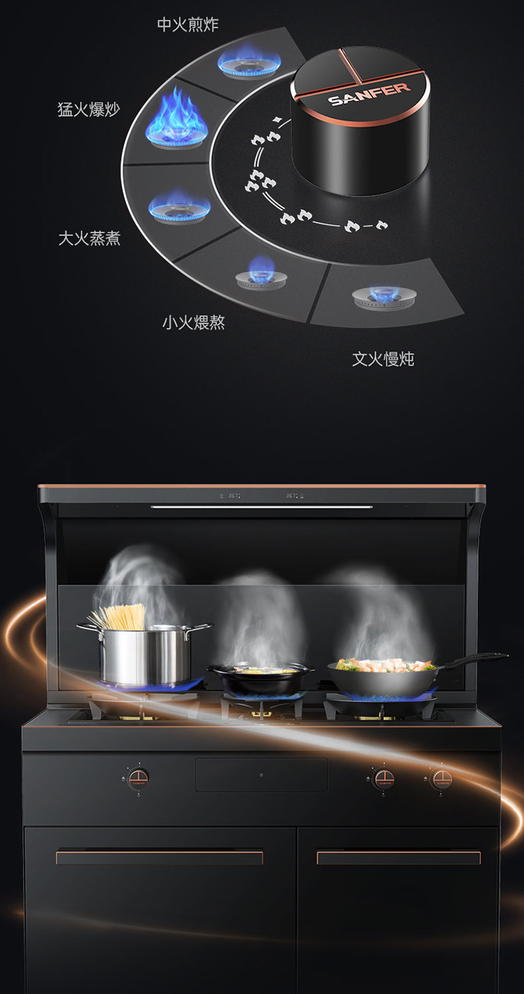 帅丰星辰X1双子星蒸烤独立(100Pro)集成灶