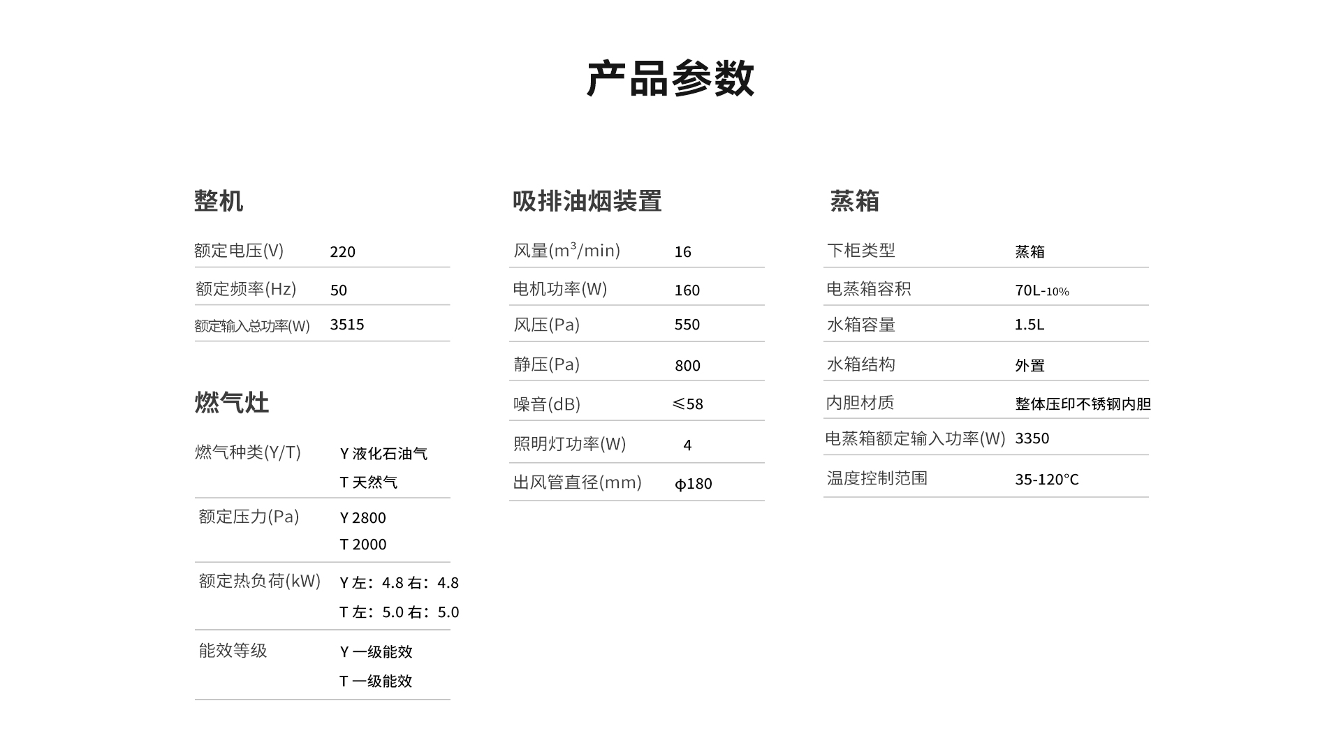 帅丰TJ1蒸箱款集成灶