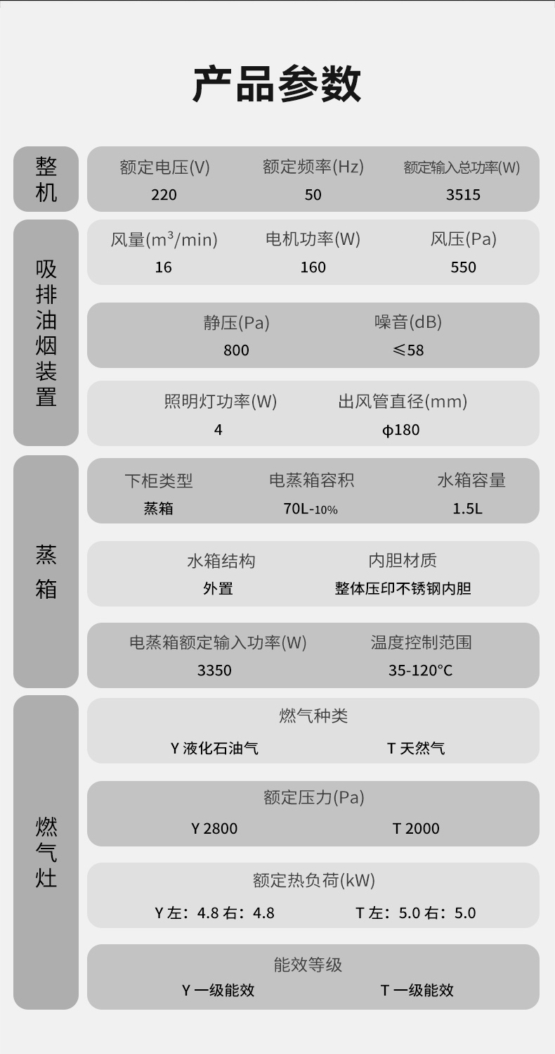 帅丰TJ1蒸箱款集成灶