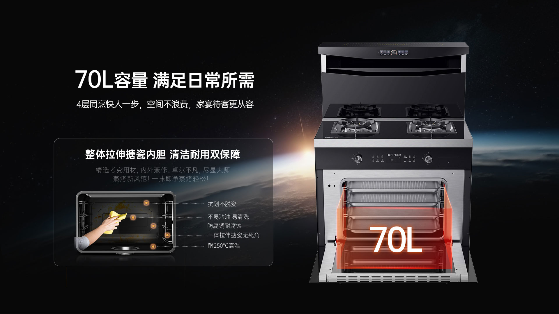 帅丰悦己Y3蒸烤一体集成灶
