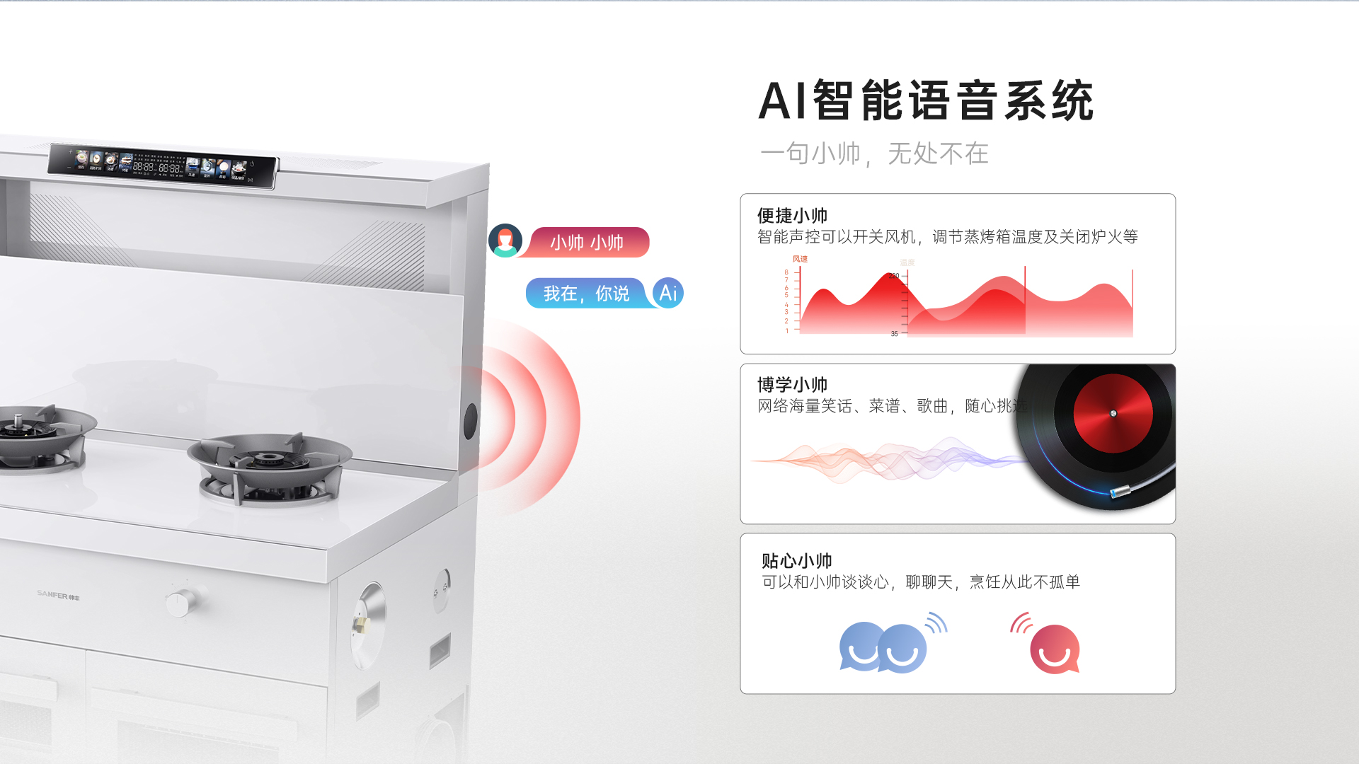帅丰天机3蒸烤独立（白）集成灶
