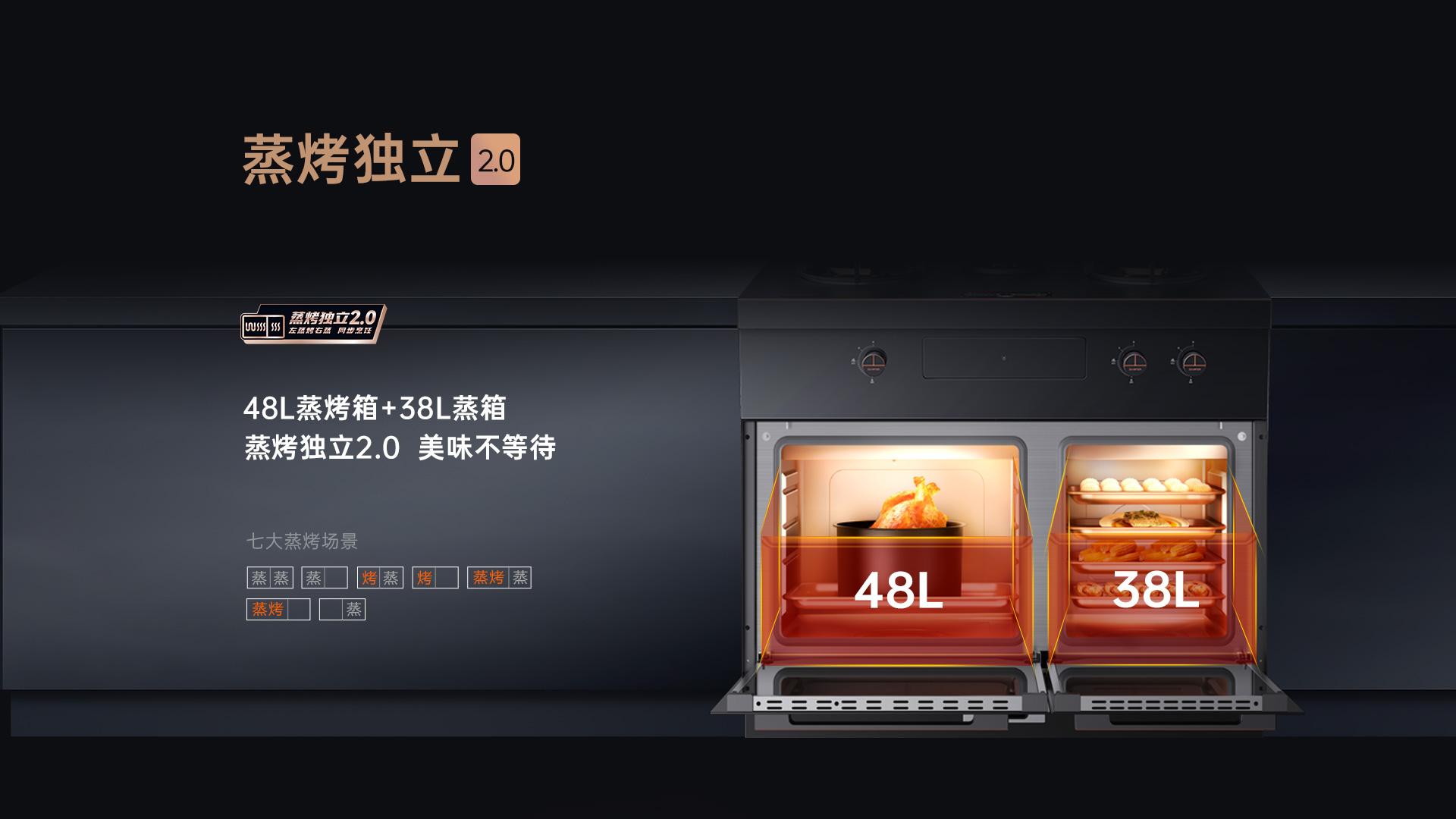 帅丰星辰X1双子星蒸烤独立(90Pro)集成灶