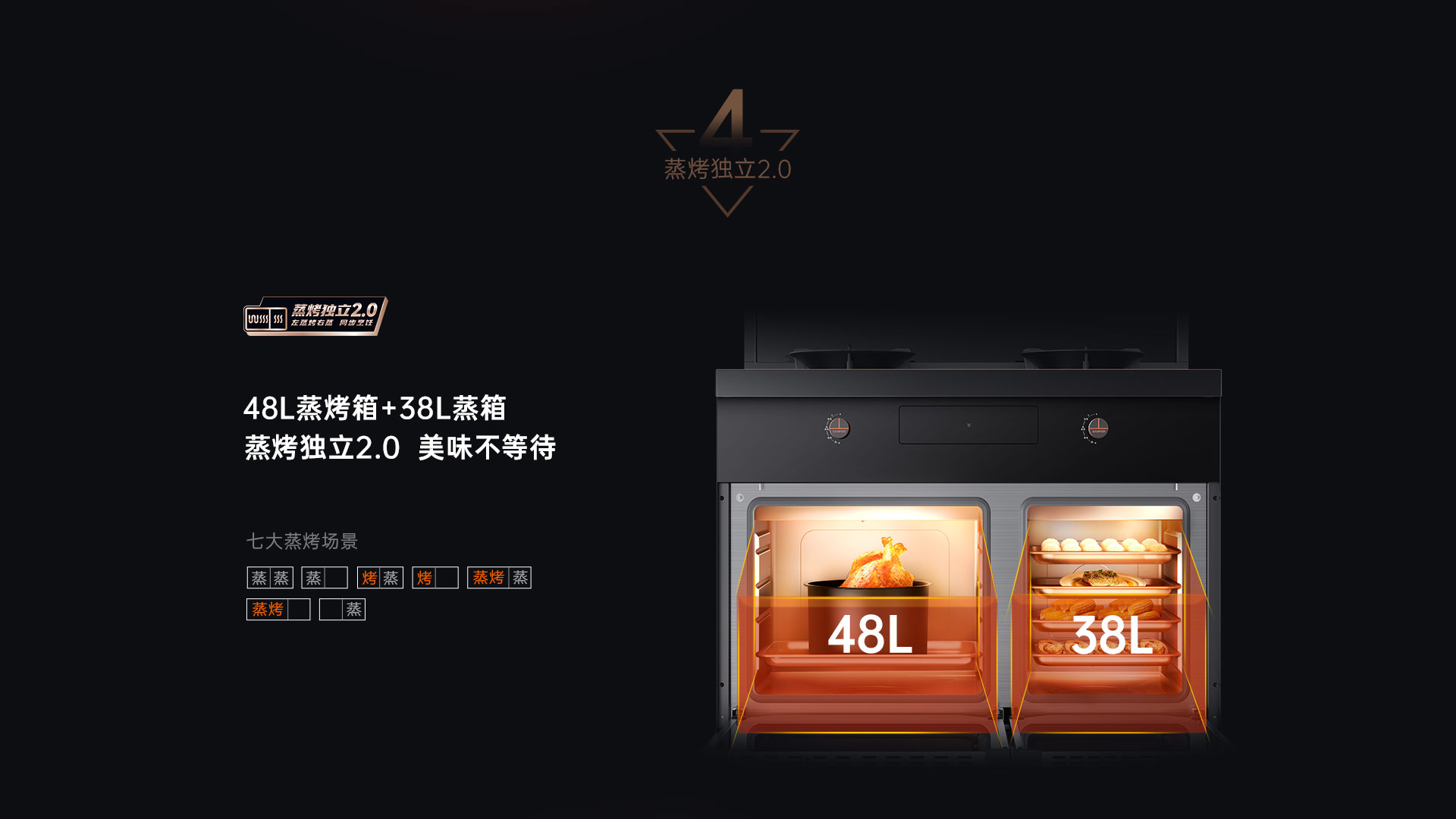 帅丰星辰X1双子星蒸烤独立(90S)集成灶