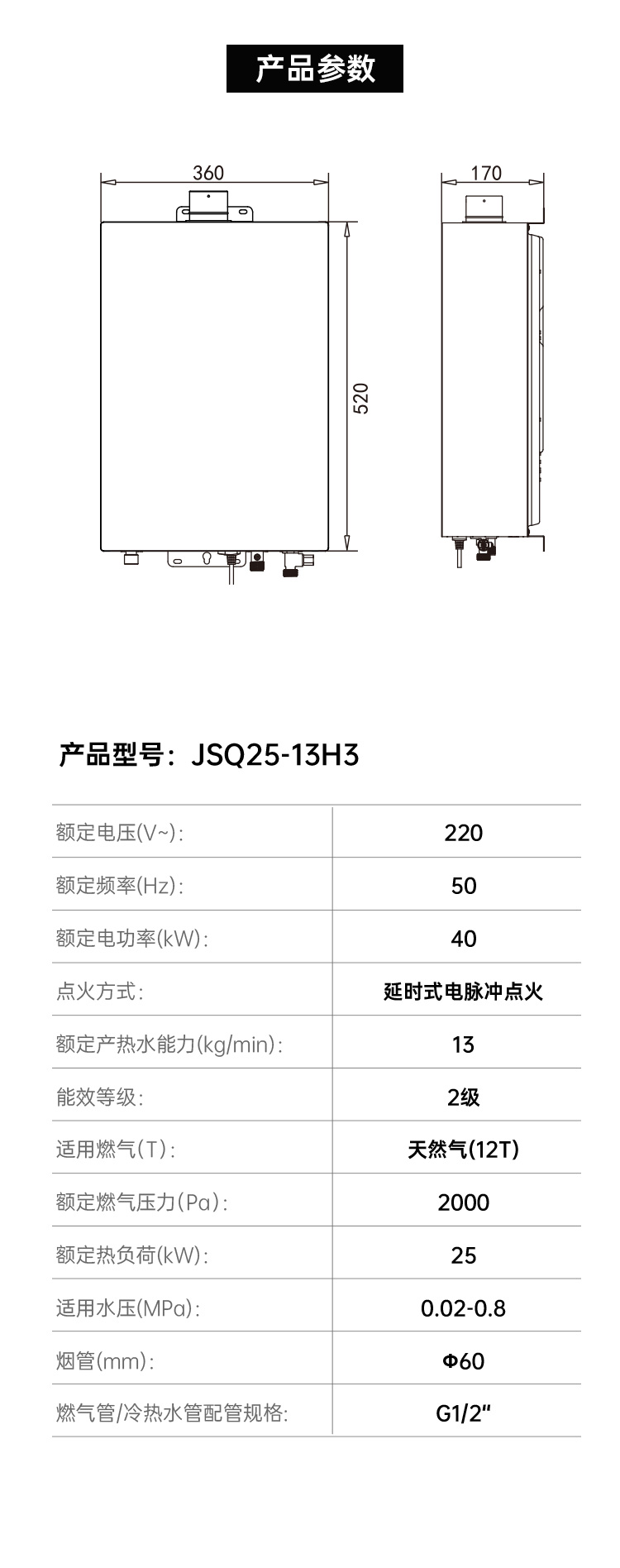 帅丰JSQ25-13H3