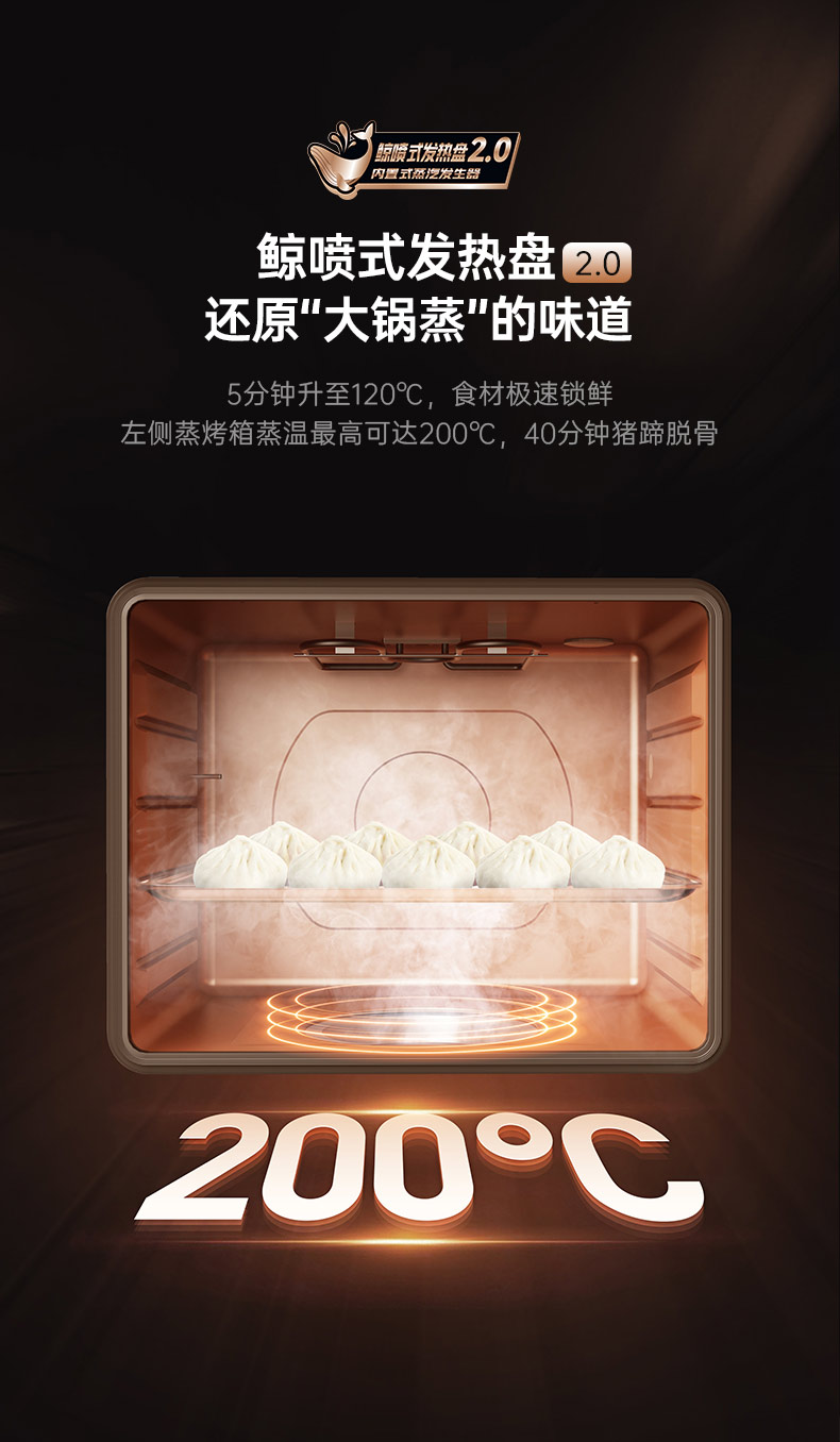 帅丰星辰X1双子星蒸烤独立(100Pro)集成灶