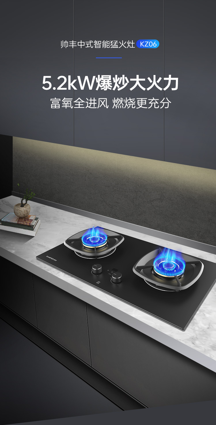 帅丰KZ06智能猛火灶烟机灶具