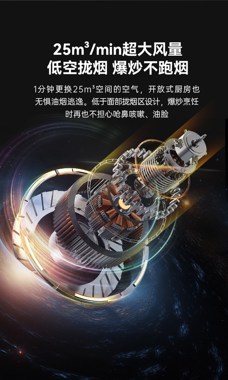 帅丰天机3消毒柜款（黑）集成灶