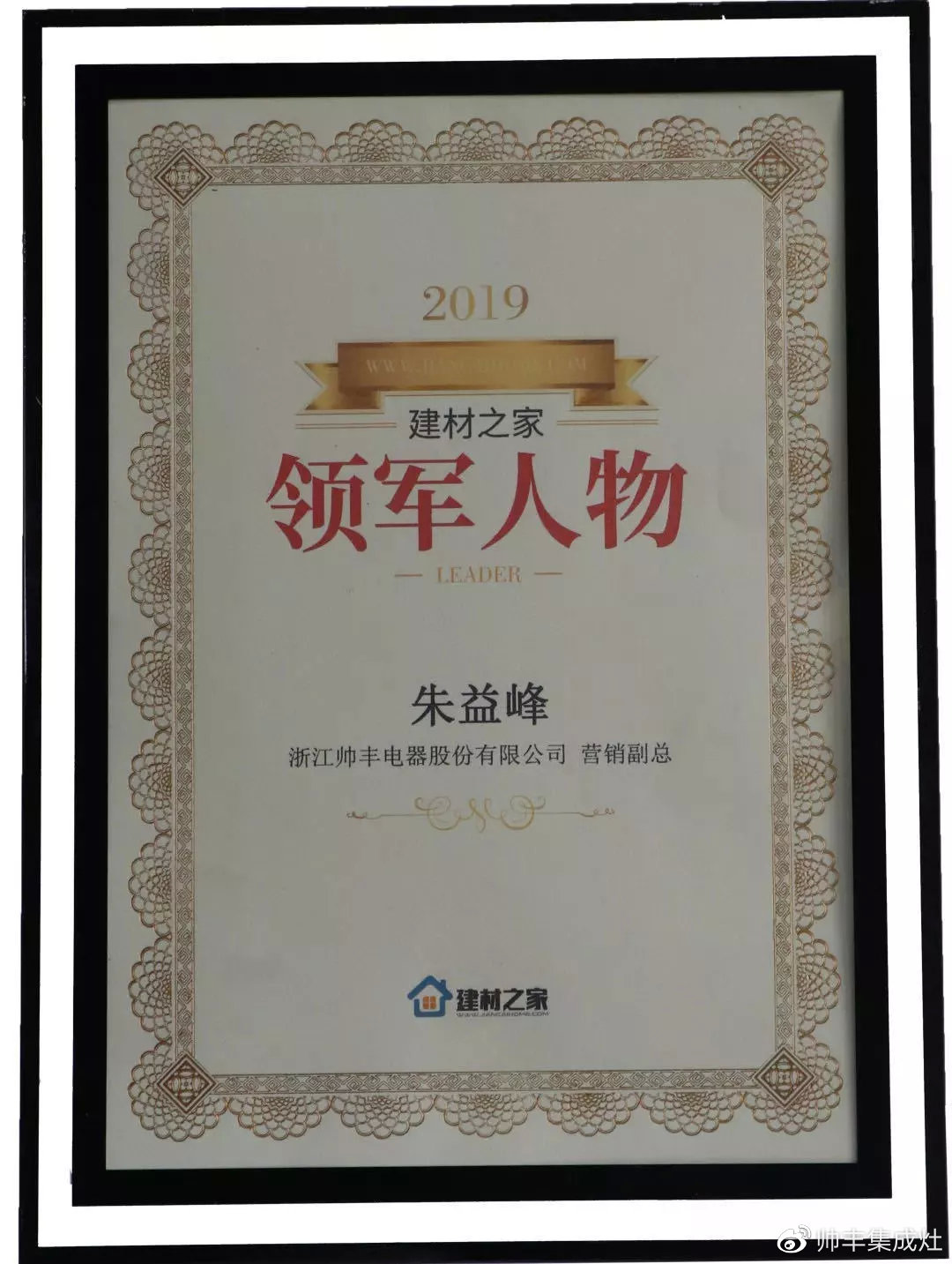 2019年多次上榜十大品牌，帅丰引领行业风向标